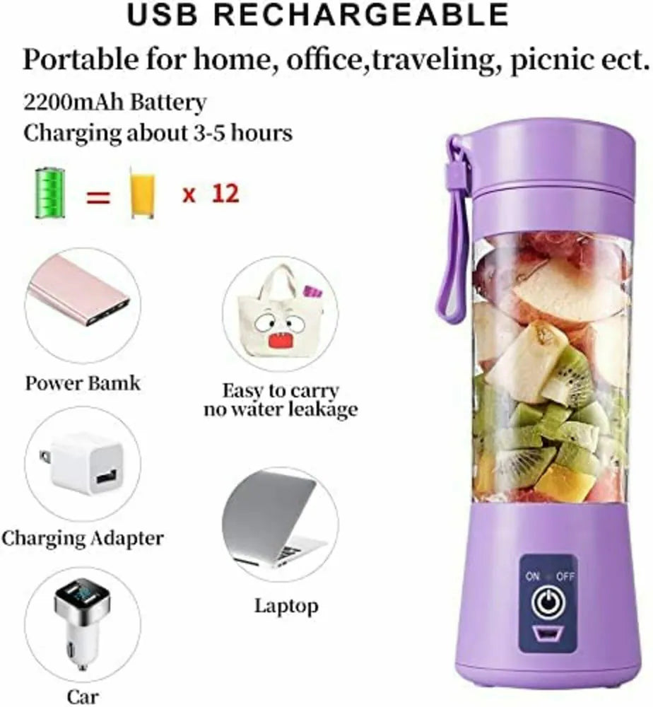 Portable USB Juicer, Add Glass Bottle In Add to cart To get it Free