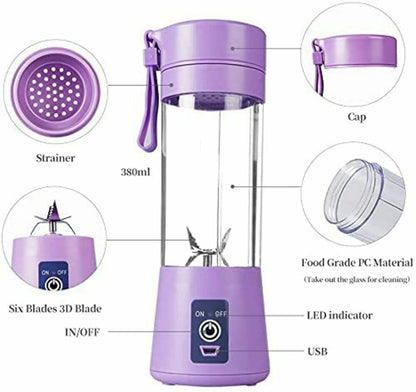 Portable USB Juicer, Add Glass Bottle In Add to cart To get it Free